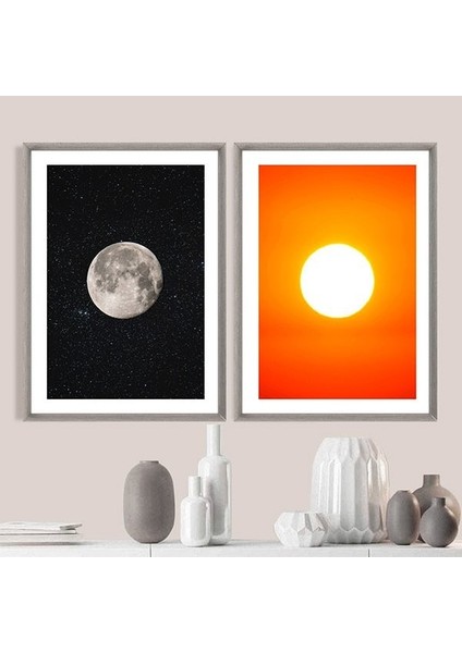 Gece & Gündüz Ikili Çerçeve ve Poster Seti - DO1017