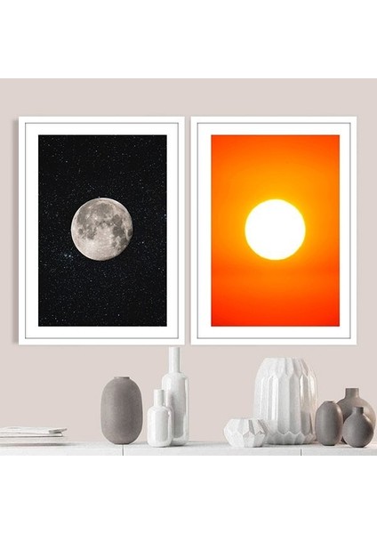 Gece & Gündüz Ikili Çerçeve ve Poster Seti - DO1017