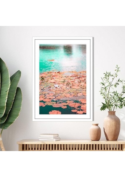 Göl Üstünde Nilüferler 1 Çerçeve ve Poster - B1240
