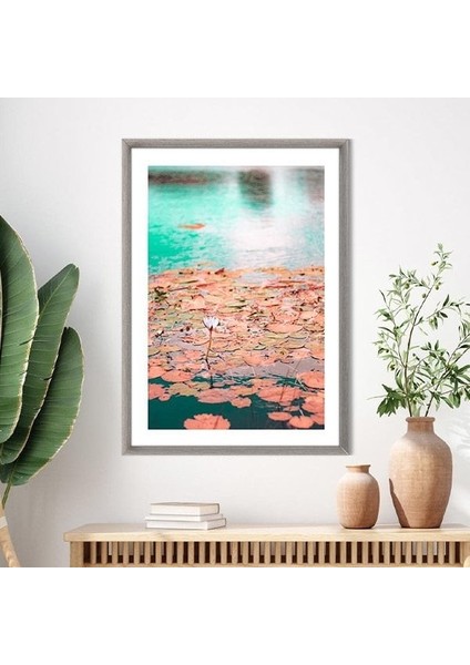 Göl Üstünde Nilüferler 1 Çerçeve ve Poster - B1240