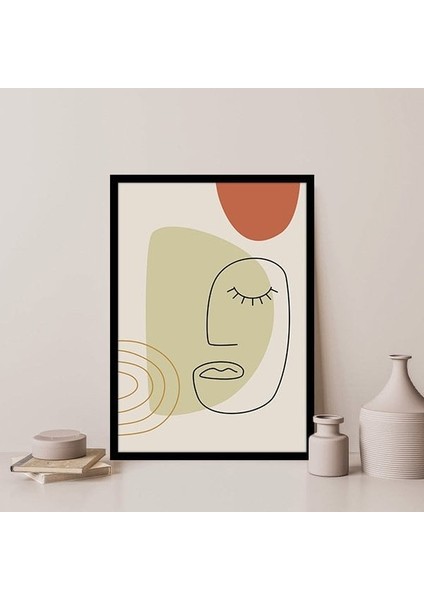Çizgisel Yüz 5 Çerçeve ve Poster - C1208