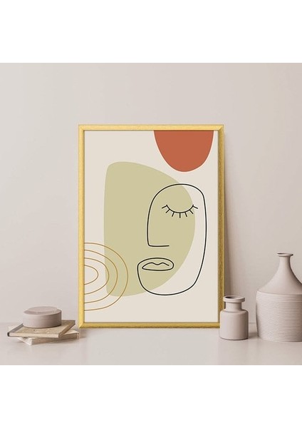 Çizgisel Yüz 5 Çerçeve ve Poster - C1208