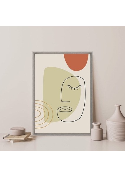 Çizgisel Yüz 5 Çerçeve ve Poster - C1208