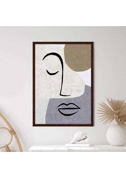 Çizgisel Yüz 2 Çerçeve ve Poster - C1205 fırsatları