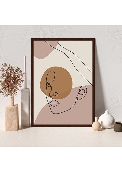 Çizgisel Yüz 4 Çerçeve ve Poster - C1207