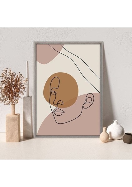 Çizgisel Yüz 4 Çerçeve ve Poster - C1207 fırsatları