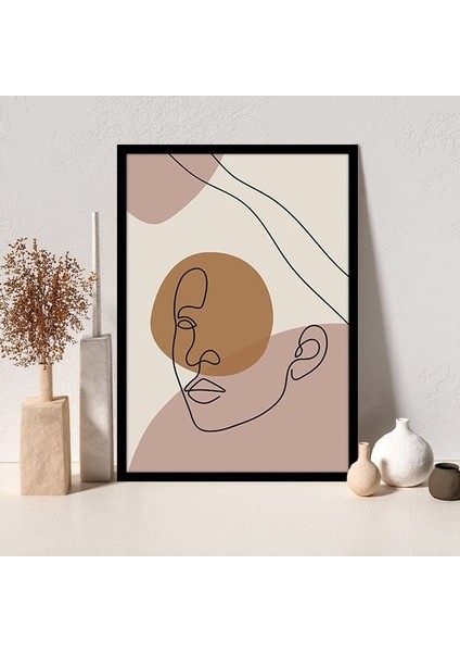 Çizgisel Yüz 4 Çerçeve ve Poster - C1207 indirimleri