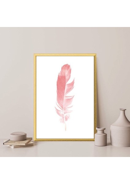 Pembe Kuş Tüyü 6 Çerçeve ve Poster - IL1118