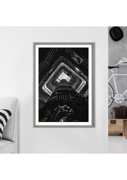 Merdiven Boşluğu 4 Çerçeve ve Poster - M1065
