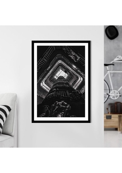 Merdiven Boşluğu 4 Çerçeve ve Poster - M1065
