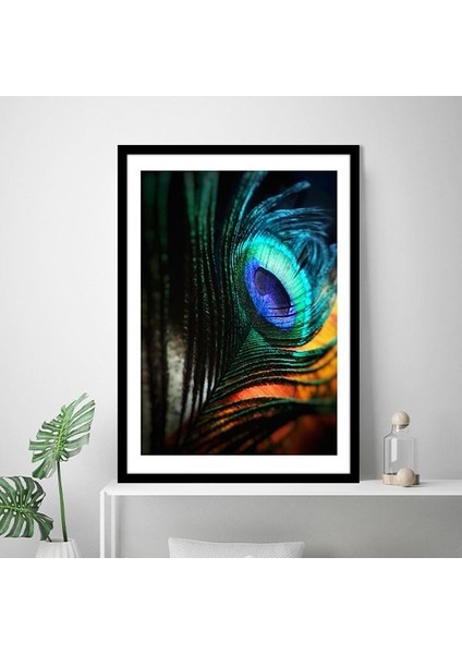Yeşil Kuş Tüyü 1 Çerçeve ve Poster - H1027