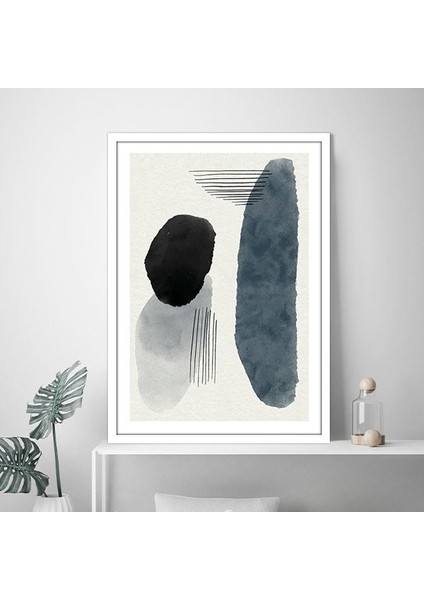 Siyah - Gri Geometrik Desenler 3 Çerçeve ve Poster - SO1081 fiyatları