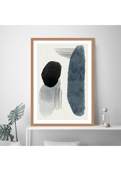 Siyah - Gri Geometrik Desenler 3 Çerçeve ve Poster - SO1081 fırsatları