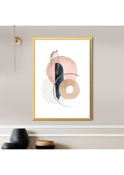 Bronz Işıltılı Geometrik Desenler 2 Çerçeve ve Poster - SO1111
