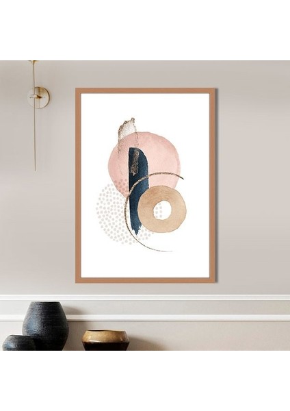 Bronz Işıltılı Geometrik Desenler 2 Çerçeve ve Poster - SO1111