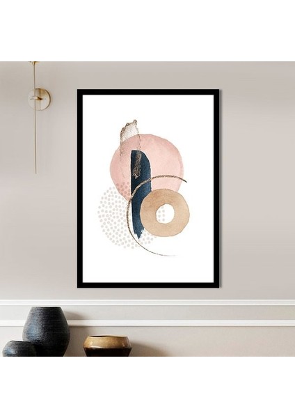 Bronz Işıltılı Geometrik Desenler 2 Çerçeve ve Poster - SO1111