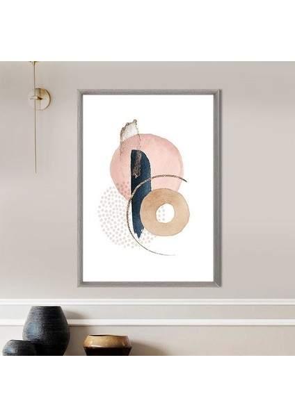 Bronz Işıltılı Geometrik Desenler 2 Çerçeve ve Poster - SO1111