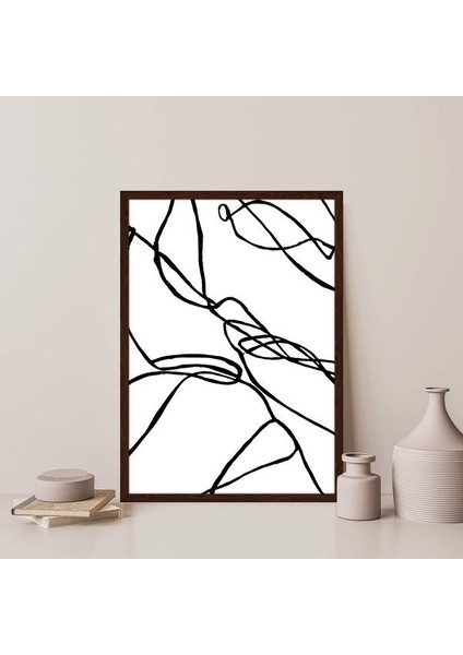 Soyut Çizgisel 1 Çerçeve ve Poster - SO1054 fırsatları