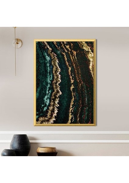 Gold Detaylı Mermer Desen 1 Çerçeve ve Poster - SO1085