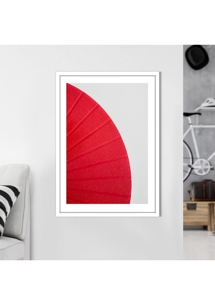 Kırmızı - Beyaz Duvar 1 Çerçeve ve Poster - SO1147