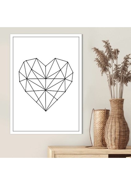 Geometrik Kalp 1 Çerçeve ve Poster - MD1062