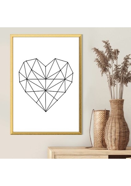 Geometrik Kalp 1 Çerçeve ve Poster - MD1062