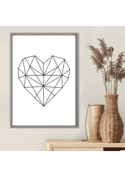 Geometrik Kalp 1 Çerçeve ve Poster - MD1062