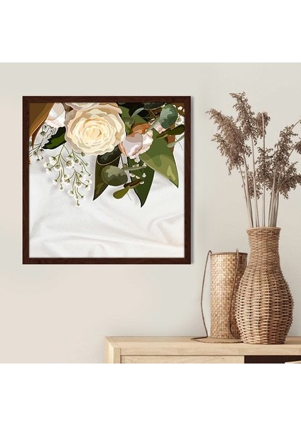 Krem Gül - Cipso ve Çiçekler 1 Çerçeve ve Poster - IL1100 modelleri