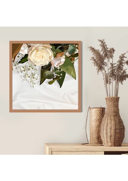 Krem Gül - Cipso ve Çiçekler 1 Çerçeve ve Poster - IL1100 indirimleri
