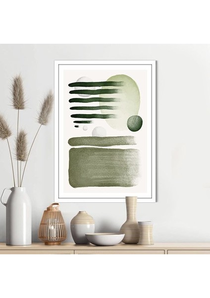 Sulu Boya Temalı Yeşil Tonlar 6 Çerçeve ve Poster - IL1075 fiyatları