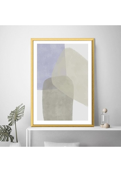 Soluk Tonlar Soyut 6 Çerçeve ve Poster - SO1145