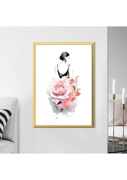 Çiçekli Etekli Kadın 1 Çerçeve ve Poster - MD1057