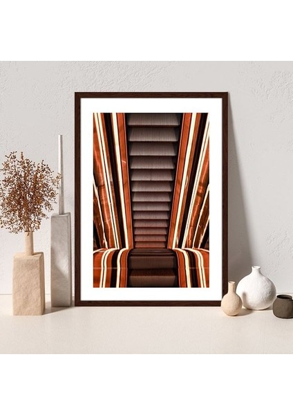 Turuncu Yürüyen Merdiven 1 Çerçeve ve Poster - M1058