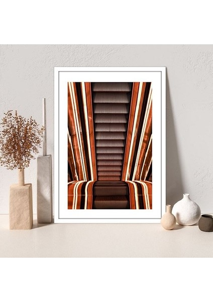 Turuncu Yürüyen Merdiven 1 Çerçeve ve Poster - M1058 fiyatları