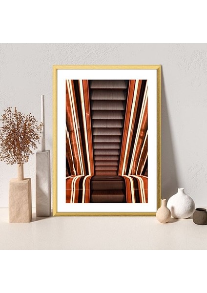 Turuncu Yürüyen Merdiven 1 Çerçeve ve Poster - M1058 modelleri
