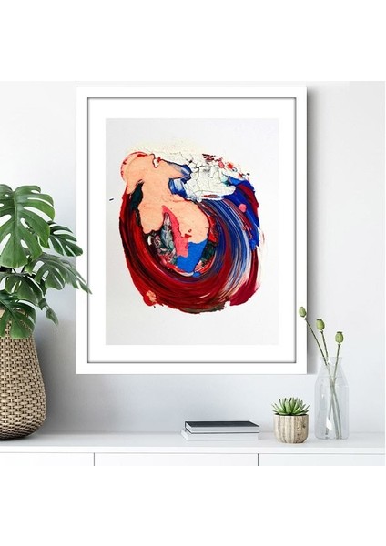 Bordo Yağlı Boya 4 Çerçeve ve Poster - SO1037