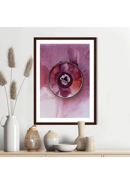 Pembe - Mor Sulu Boya 1 Çerçeve ve Poster - SNT1053