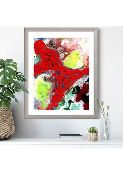 Bordo Yağlı Boya 3 Çerçeve ve Poster - SO1036 modelleri