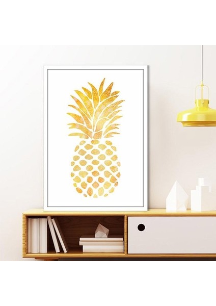 Gold Ananas 3 Çerçeve ve Poster - MT1031