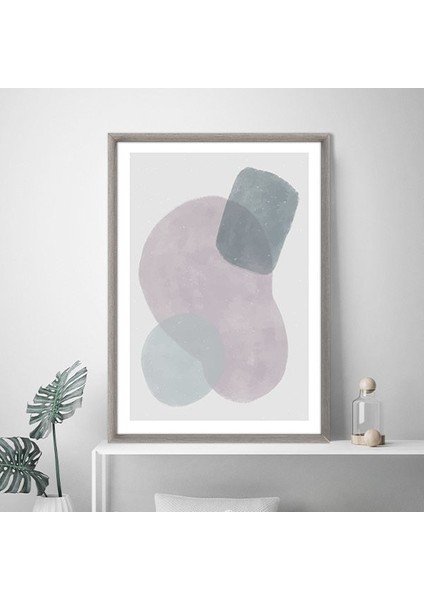Soluk Tonlar Soyut 3 Çerçeve ve Poster - SO1142