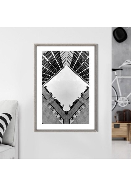 Düşük Açılı Bina 4 Çerçeve ve Poster - M1067