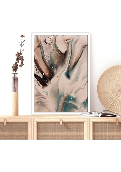 Kahverengi - Yeşil Detaylı 3 Çerçeve ve Poster - SO1106 indirimleri
