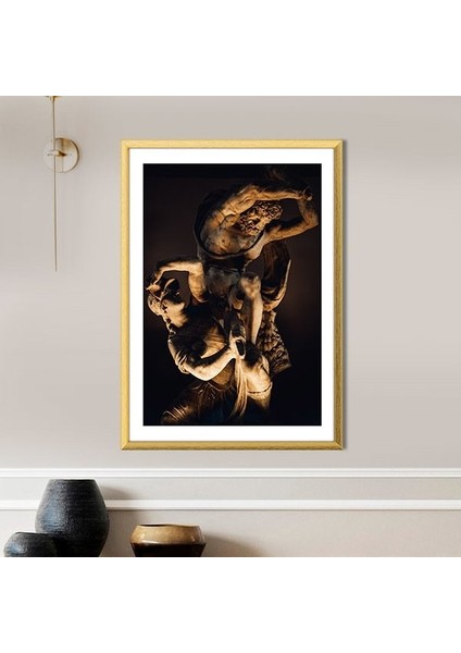 Savaşçı Ikili Heykel 1 Çerçeve ve Poster - SNT1013