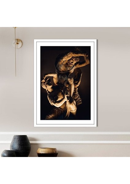 Savaşçı Ikili Heykel 1 Çerçeve ve Poster - SNT1013