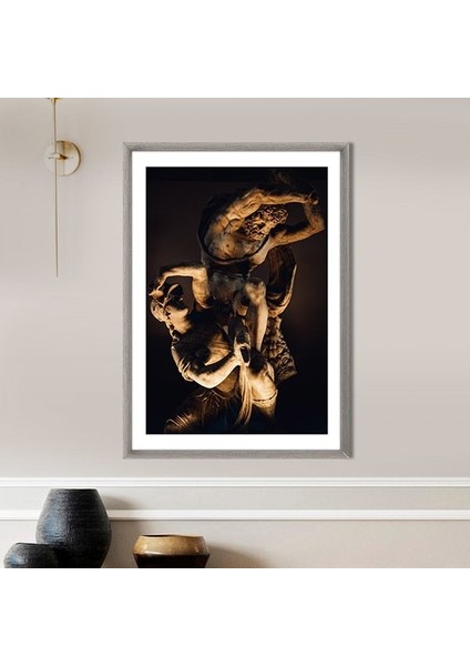 Savaşçı Ikili Heykel 1 Çerçeve ve Poster - SNT1013