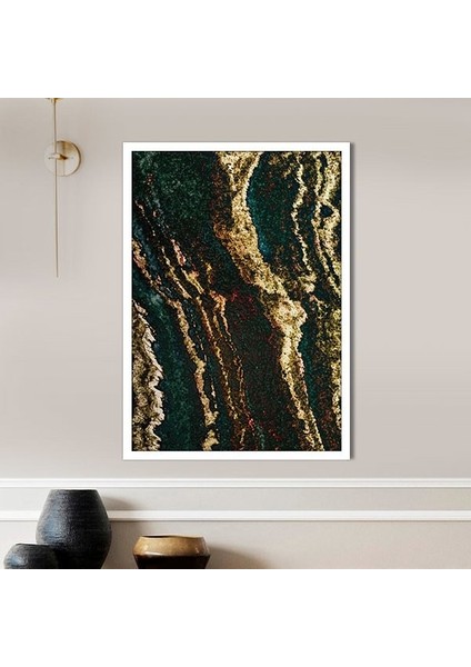 Gold Detaylı Mermer Desen 4 Çerçeve ve Poster - SO1087 fırsatları