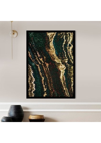 Gold Detaylı Mermer Desen 4 Çerçeve ve Poster - SO1087 indirimleri