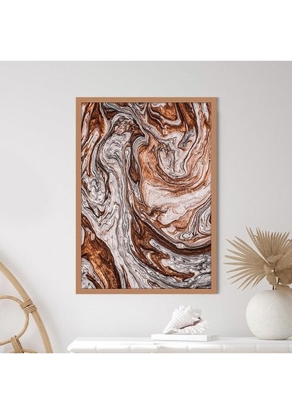 Bronz Akışkan 1 Çerçeve ve Poster - SO1059 fırsatları