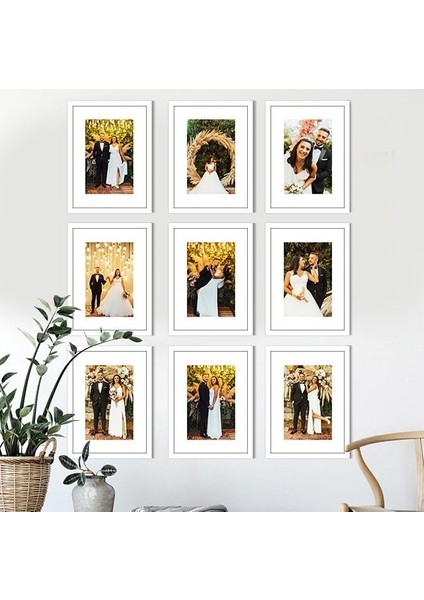 Dokuzlu 1 30X40 (33X43) Çerçeveli Anı Köşesi Seti - KS1005 modelleri