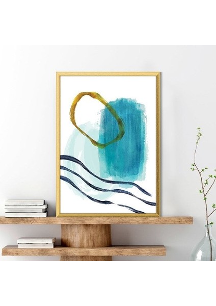 Sulu Boya Temalı Yeşil Tonlar 2 Çerçeve ve Poster - C1224